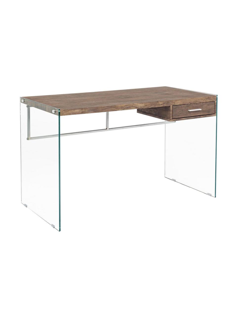 Psací stůl Roble, Dřevo, transparentní, Š 122 cm, V 76 cm