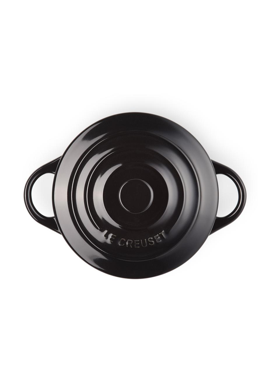 Cocotte Mini aus Steinzeug, Steingut, Schwarz, Ø 10 x H 8 cm