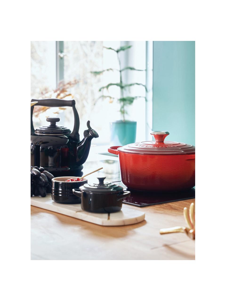 Cocotte Mini aus Steinzeug, Steingut, Schwarz, Ø 10 x H 8 cm