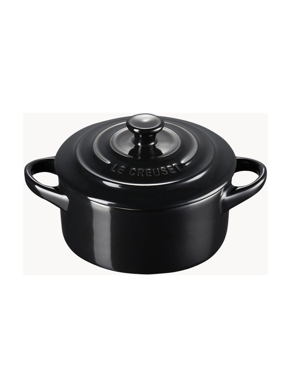 Pentola Cocotte Mini, Gres, Nero, Ø 10 x Alt. 8 cm, 250 ml