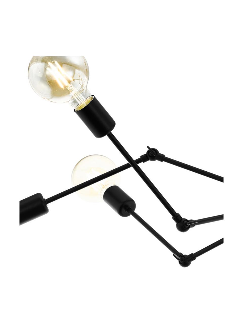 Dizajnérska stropná XL lampa Exmoor, nastaviteľná, Čierna