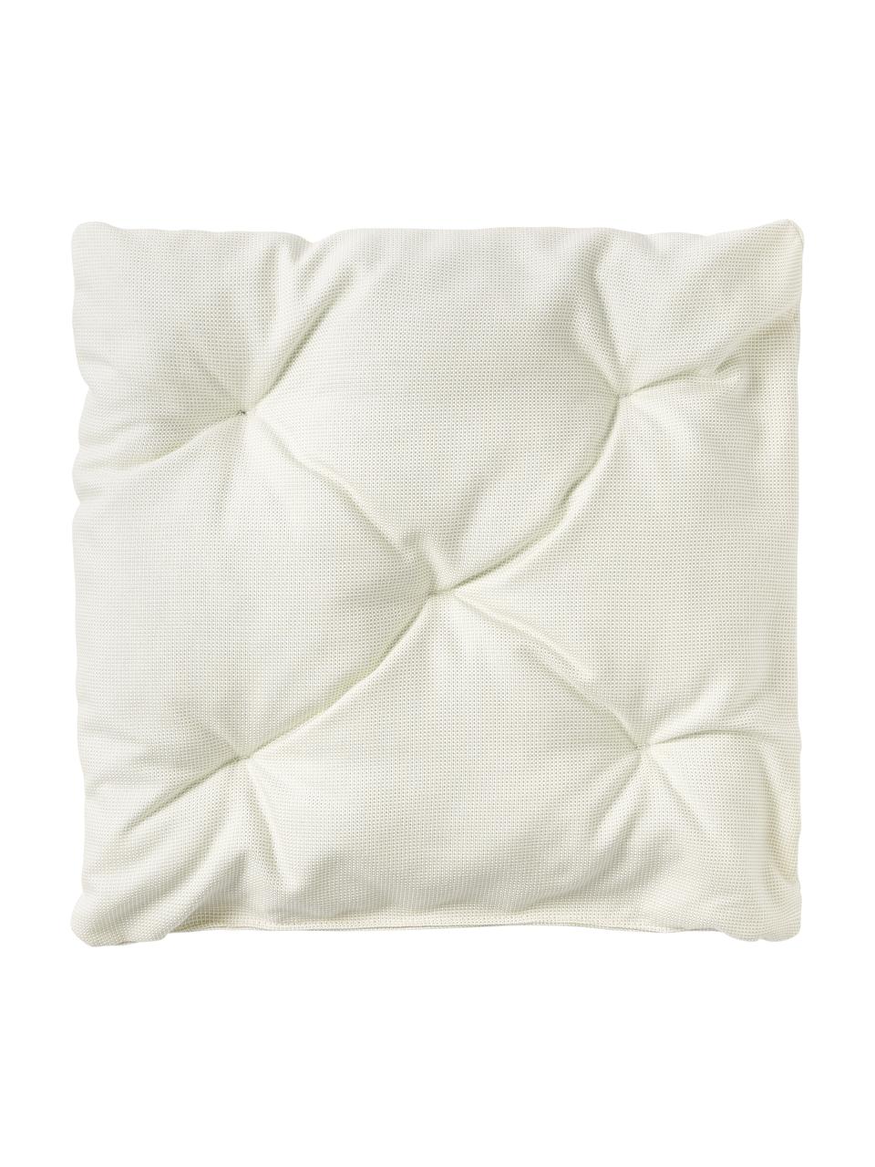 Exteriérový podsedák na židli Ortun, Tlumeně bílá, Š 40 cm, D 40 cm