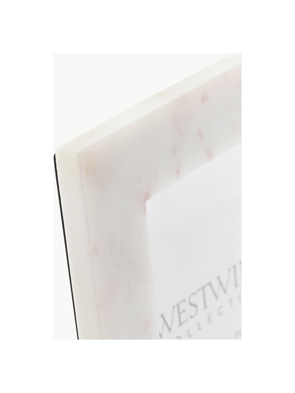 Cornice portafoto in marmo Lugano, varie misure, Cornice: marmo, Retro: pannello MDF (fibra a med, Bianco marmorizzato, 10 x 15 cm