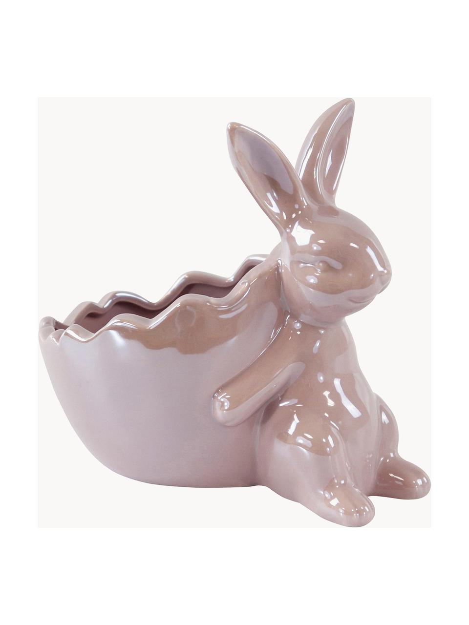 Miska dekoracyjna Glossy, Porcelana, Jasny różowy, błyszczący, S 18 x W 16 cm