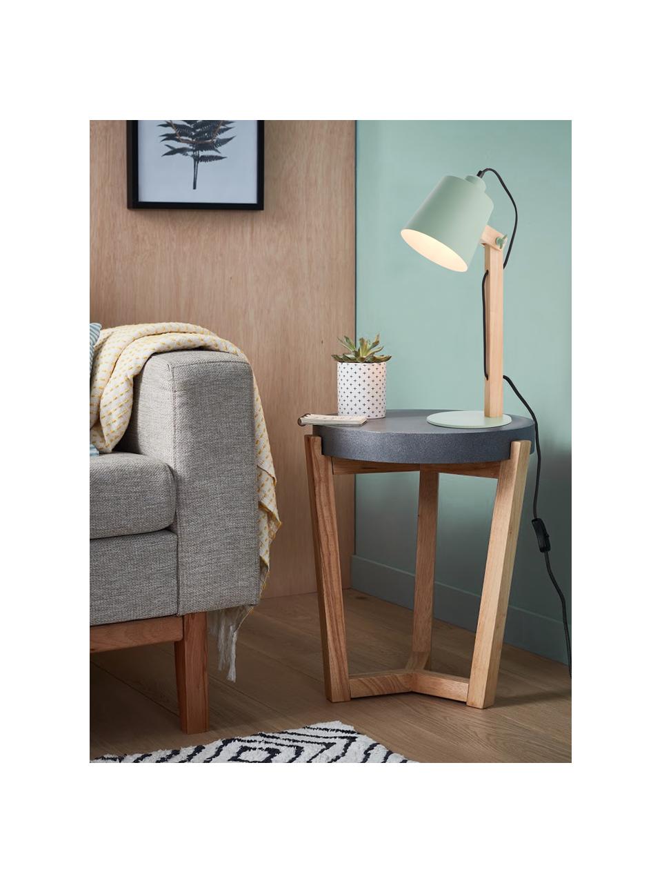 Grande lampe de bureau scandinave Swivel, Vert menthe, bois