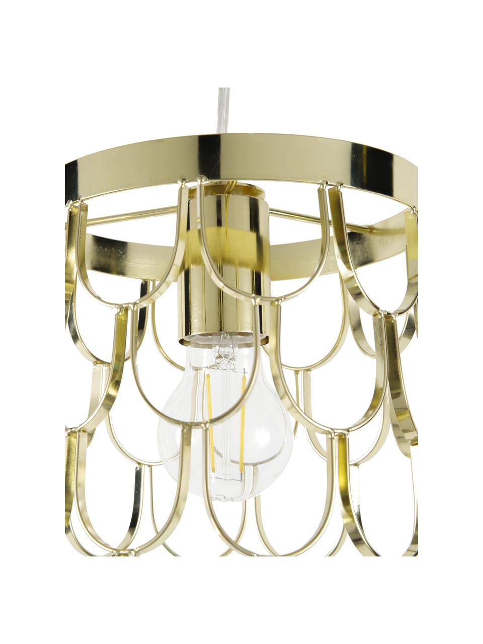 Lámpara de techo pequeña Gatsby, Pantalla: metal, Anclaje: metal, Cable: plástico, Latón, Ø 18 x Al 22 cm