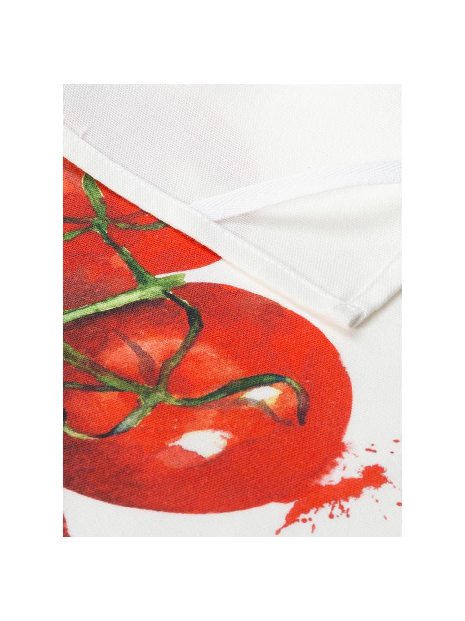 Komplet ręczników kuchennych z bawełny Marchè, 3 elem., Biały, zielony, czerwony, S 50 x D 70 cm