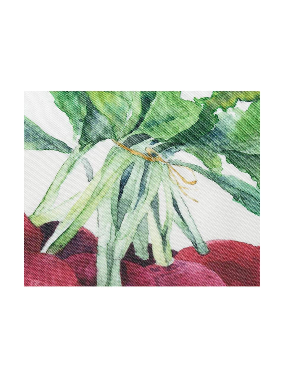 Baumwoll-Geschirrtücher-Set Marchè, 3-tlg., Weiß, Grün, Rot, B 50 x L 70 cm