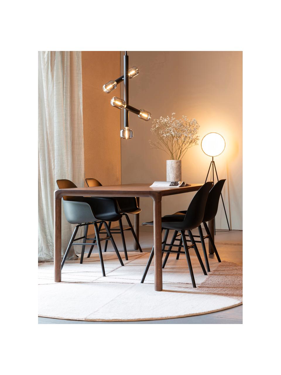 Tavolo in legno Storm, varie misure, Legno di frassino, laccato marrone scuro, Larg. 220 x Prof. 90 cm