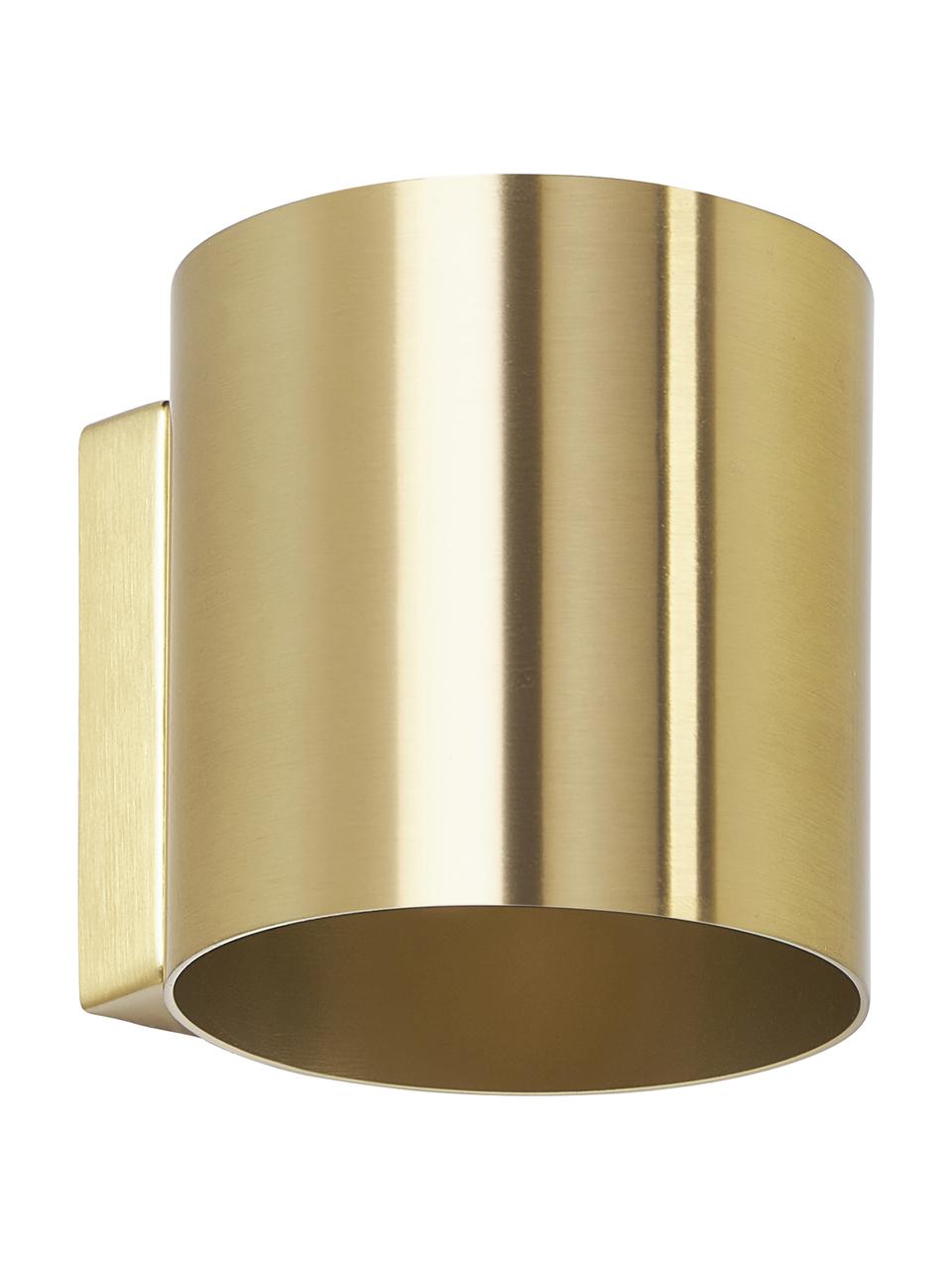Petite applique murale Roda, Couleur laitonnée, haute brillance, larg. 10 x haut. 10 cm