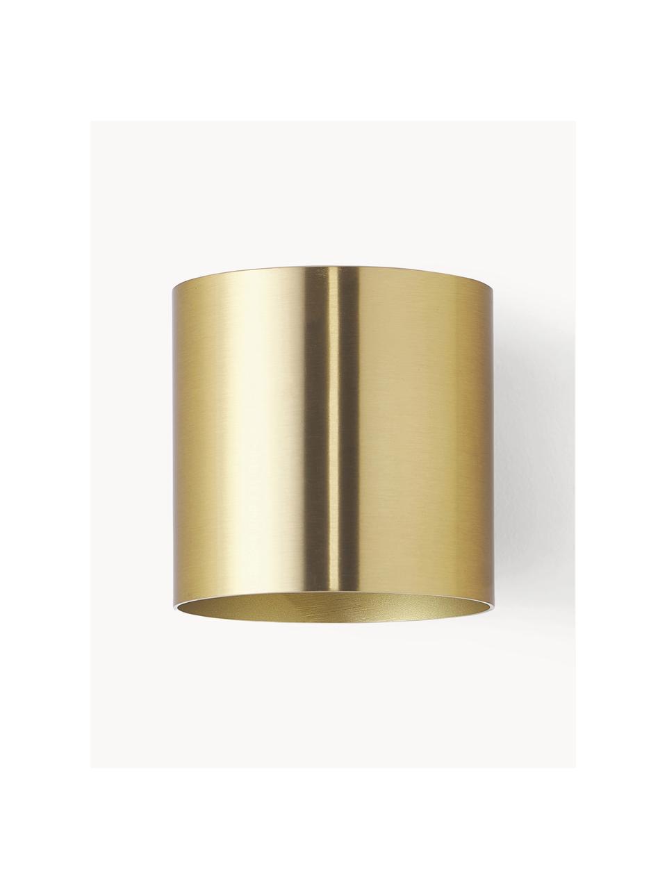 Malé nástěnné svítidlo Roda, Železo s práškovým nástřikem, Lesklá zlatá, Š 10 cm, V 10 cm