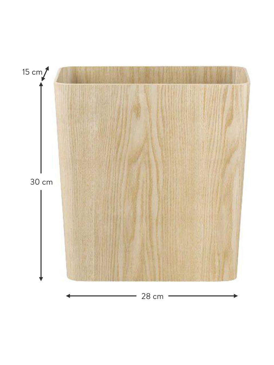 Papierkorb Wilo aus Holz, Holz, Helles Holz, B 28 x H 30 cm, 9 L