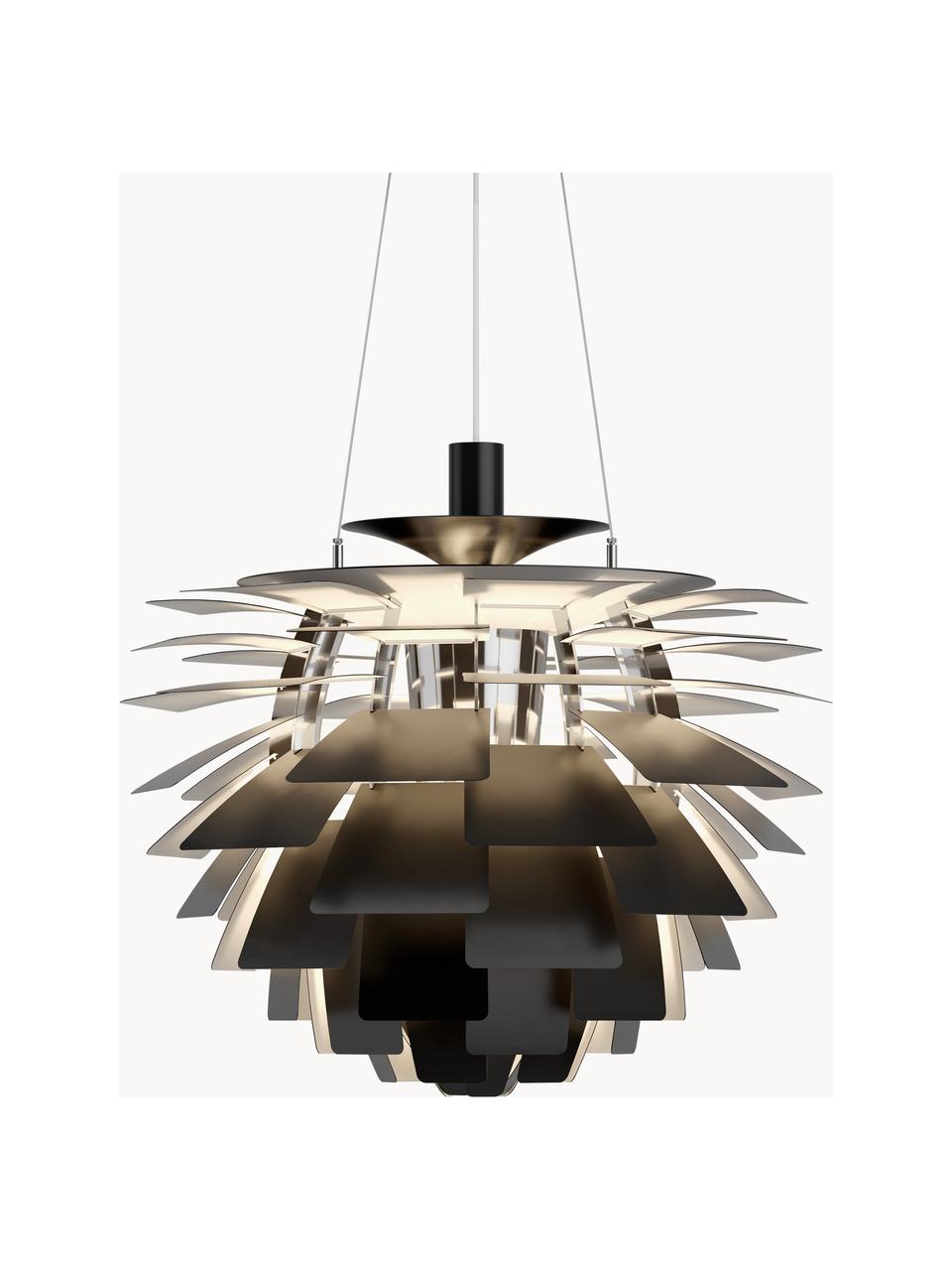 Lampa wisząca PH Artichoke, W 58 cm, Stelaż: stal chromowana, Czarny, Ø 60 x W 58 cm