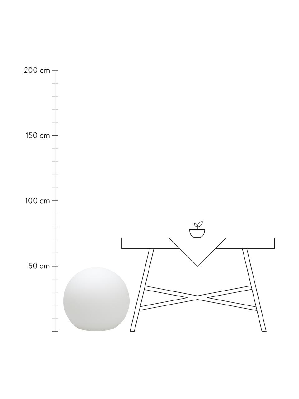 Lámpara solar LED para exterior Buly, con cambio de color y mando a distancia, Lámpara: polietileno, Cable: plástico, Blanco, Ø 50 x Al 44 cm
