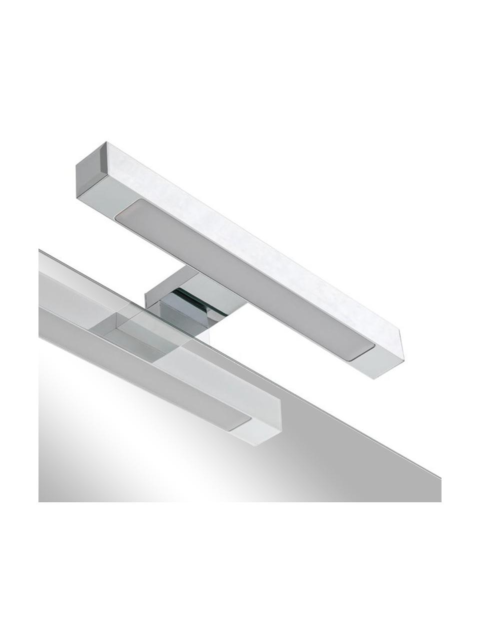 Waschtisch-Set Malmo, 4-tlg., Griffe: Aluminium, beschichtet, Spiegelfläche: Spiegelglas, Rückseite: ABS-Kunststoff, Weiß, Set mit verschiedenen Größen