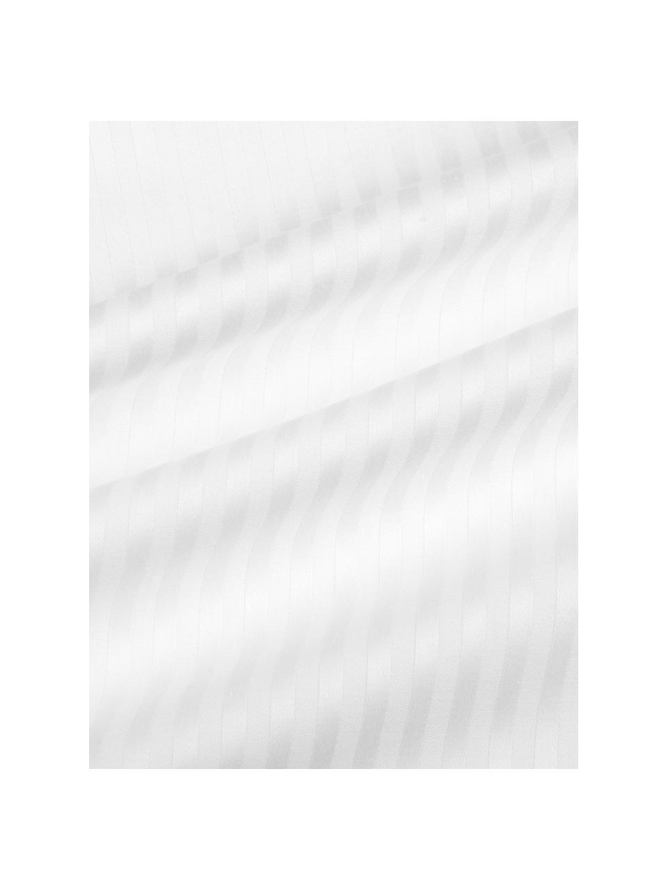 Satinstreifen-Kissenbezug Stella in Weiss, 50 x 70 cm, Webart: Satin Fadendichte 250 TC,, Weiss, B 50 x L 70 cm