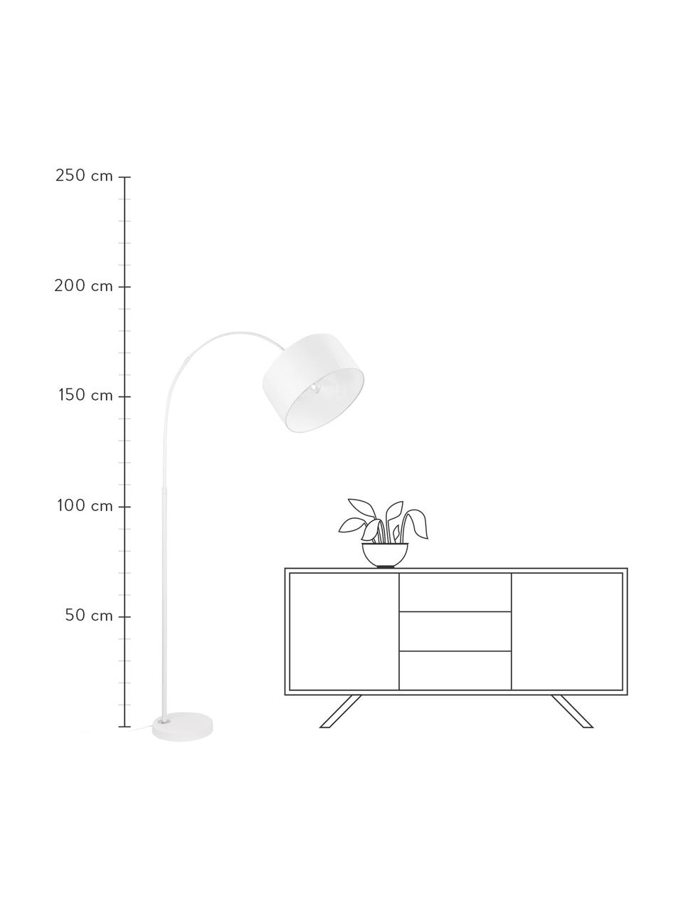 Lampa podłogowa w kształcie łuku Sama, Biały, S 90 x W 180 cm