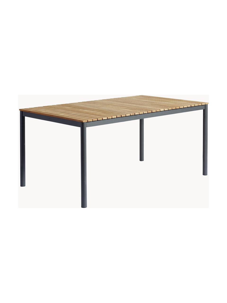 Záhradný stôl s tíkovou doskou Mood, Tíkové drevo, antracitová, Š 168 x H 100 cm