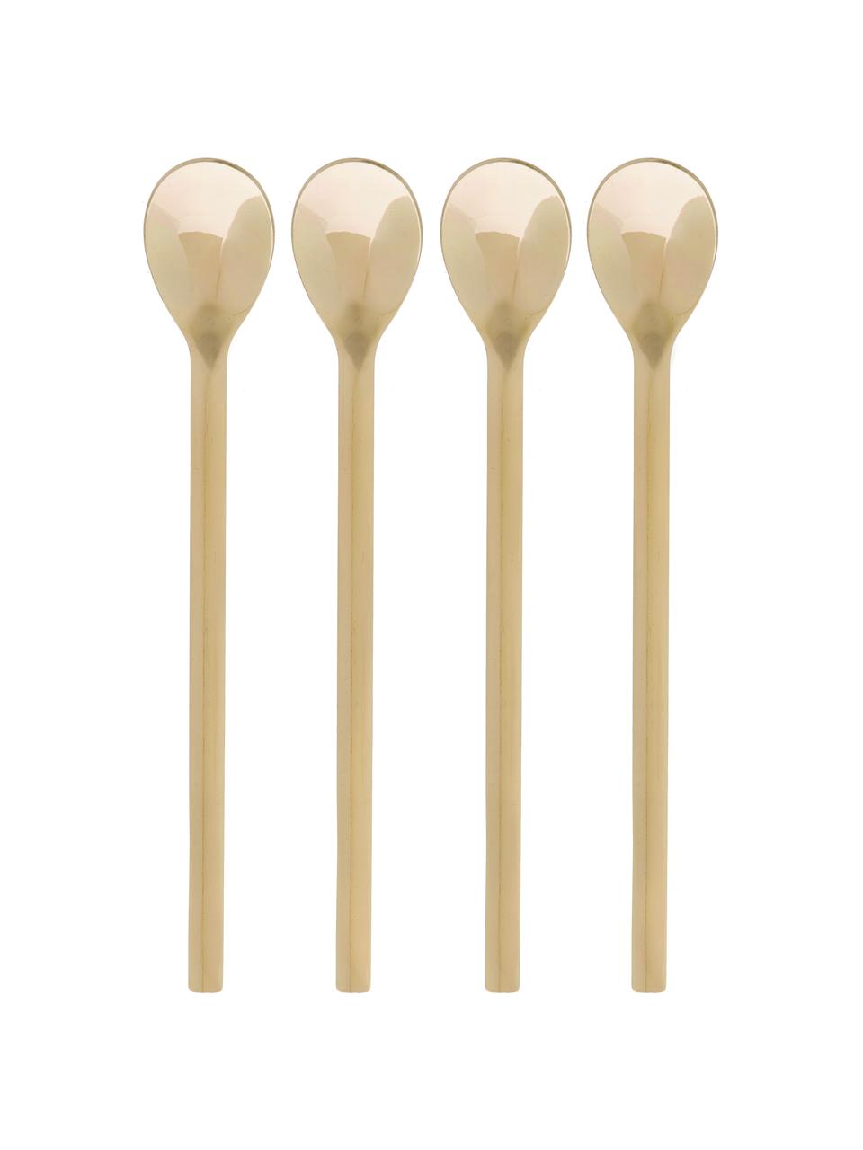 Cucharas de acero inoxidable Latte, 4 uds., Acero inoxidable recubierto cepillado

La cubertería está hecha de acero inoxidable. Por tanto, es duradera, inoxidable y resistente a las bacterias, Dorado, L 19 cm