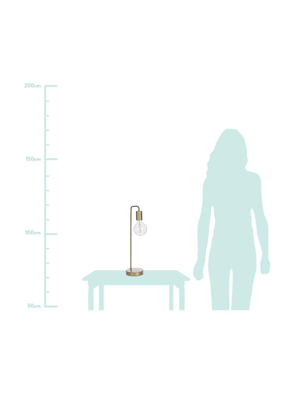 Lámpara de mesa Emotion, Hierro, Dorado, Ø 13 x Al 49 cm