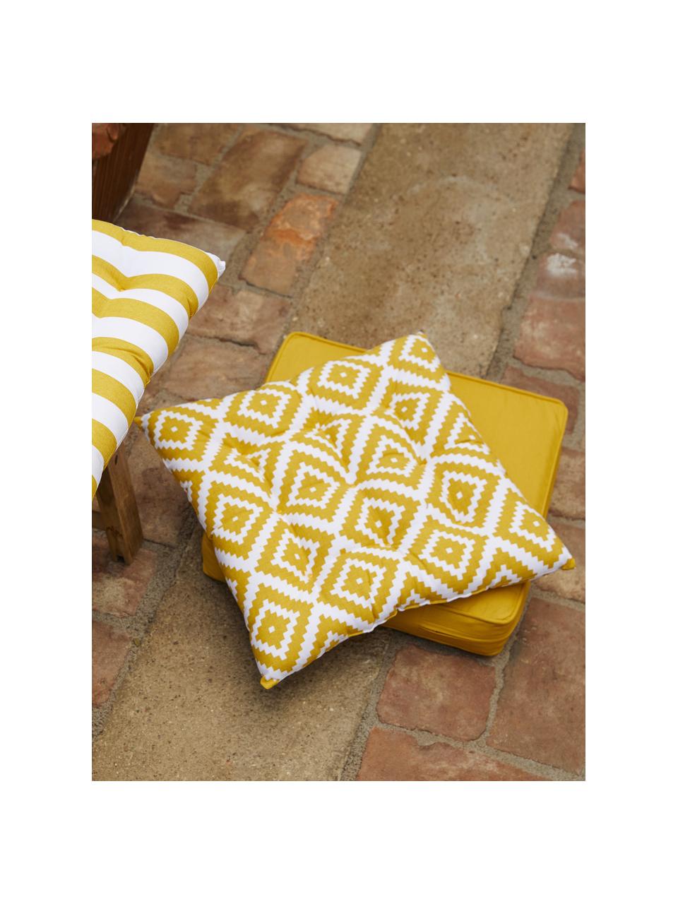 Coussin de chaise épais jaune Zoey, Jaune, larg. 40 x long. 40 cm