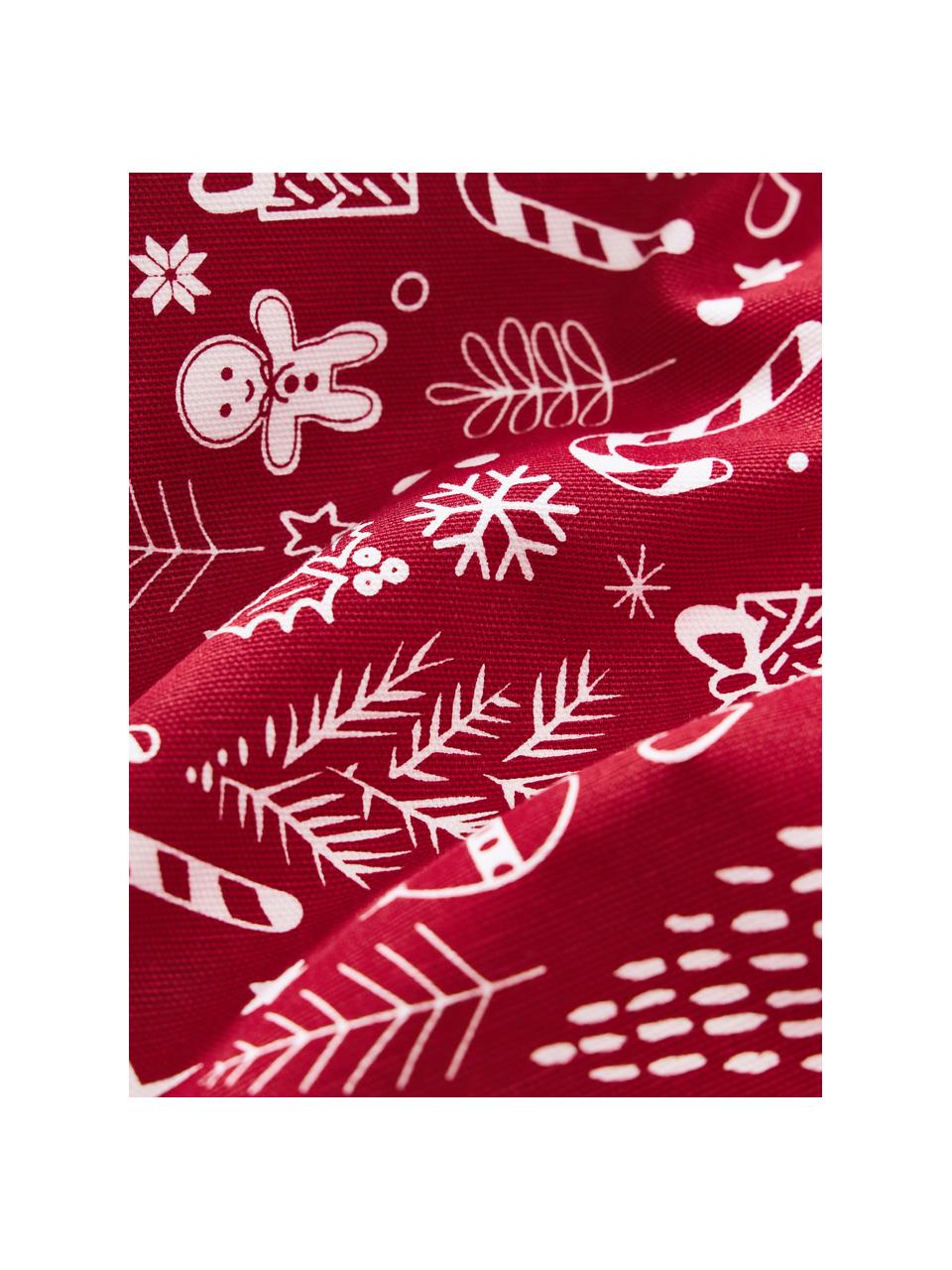 Oboustranný povlak na polštář se zimním motivem Sweater, Bílá, červená, růžová, Š 45 cm, D 45 cm