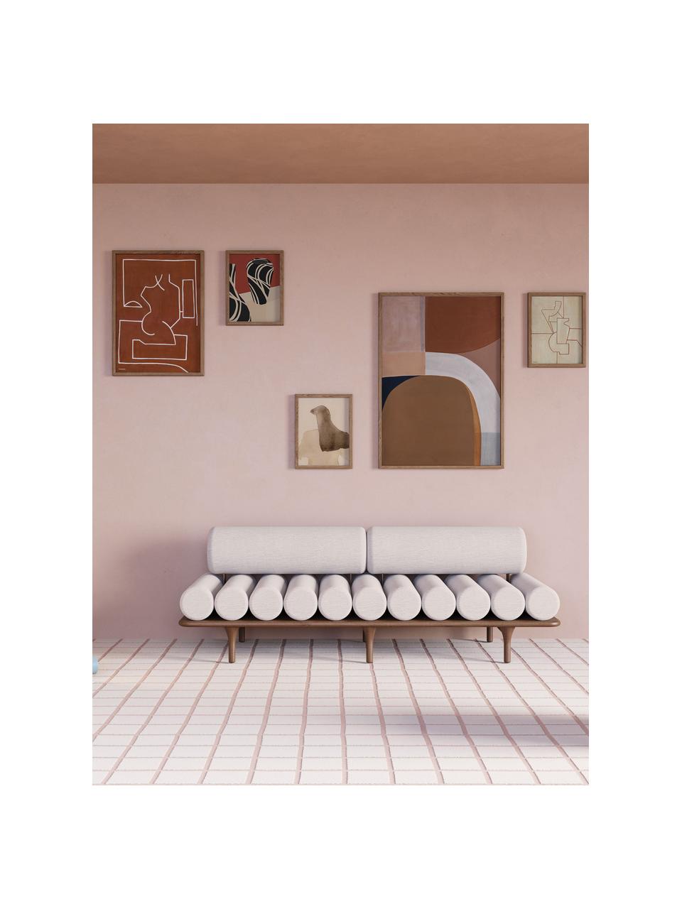 Poster Kyrr Vase I, 210 g de papier mat de la marque Hahnemühle, impression numérique avec 10 couleurs résistantes aux UV, Beige clair, noir, terracotta, larg. 30 x haut. 40 cm