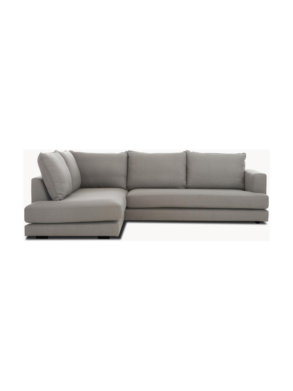 Ecksofa Tribeca, Bezug: 100 % Polyester Der hochw, Sitzfläche: Schaumpolster, Fasermater, Gestell: Massives Kiefernholz, Füße: Massives Buchenholz, lack, Webstoff Taupe, B 274 x T 192 cm, Eckteil rechts