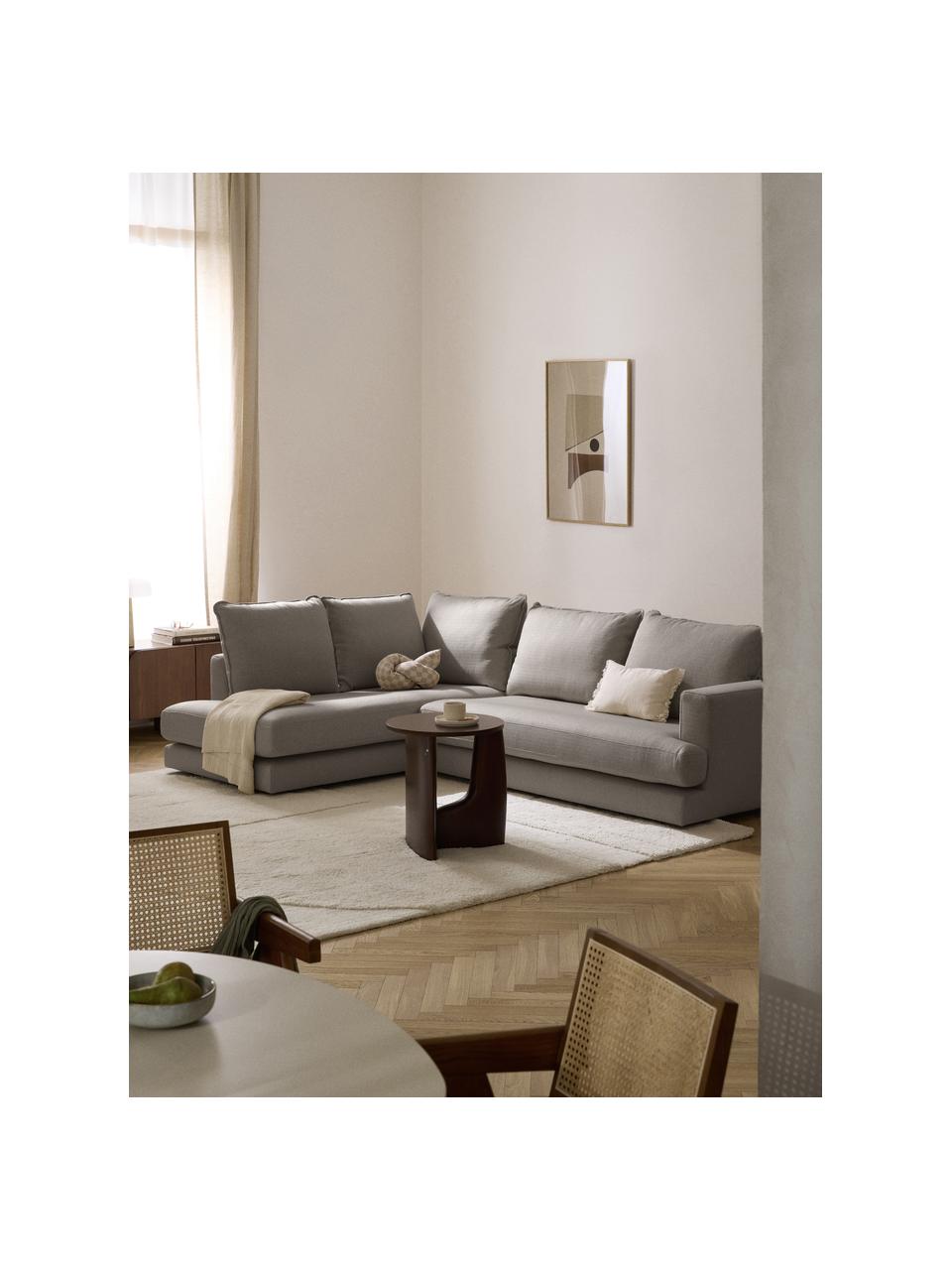 Ecksofa Tribeca, Bezug: 100 % Polyester Der hochw, Sitzfläche: Schaumpolster, Fasermater, Gestell: Massives Kiefernholz, Webstoff Taupe, B 274 x T 192 cm, Eckteil links