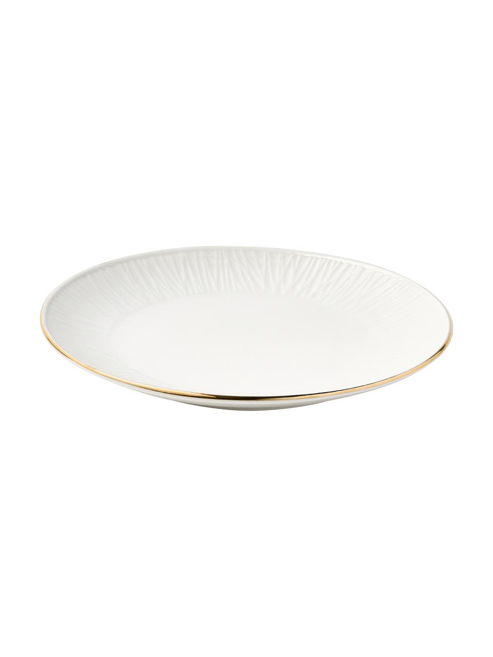 Komplet talerzy śniadaniowych Nippon, 4 elem., Porcelana, Biały, Ø 19 x W 2 cm