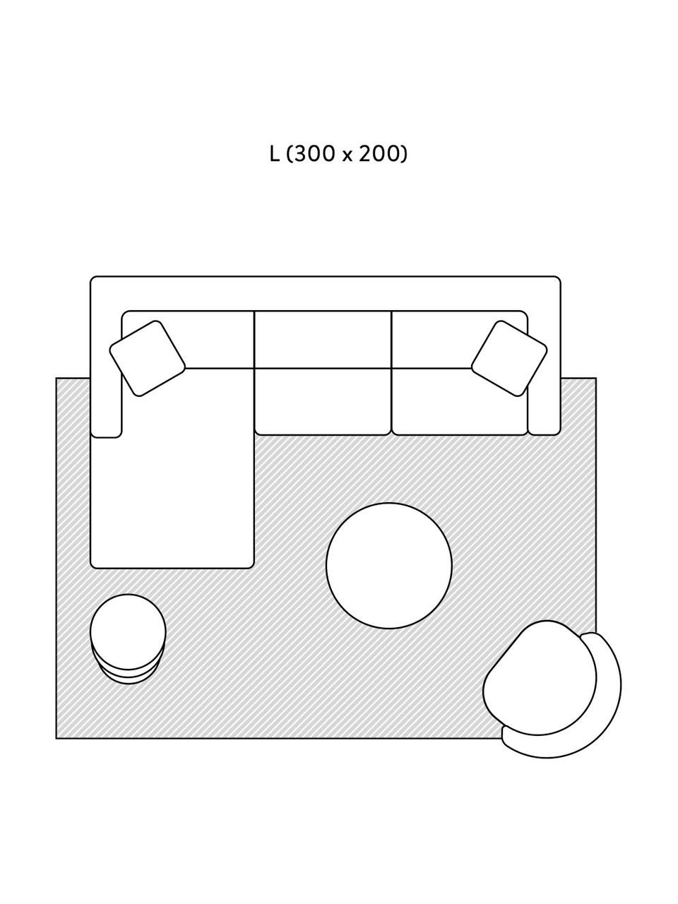 Gestreifter Baumwollteppich Blocker in Grau/Weiss, handgewebt, 100 % Baumwolle, GRS-zertifiziert, Grau, B 200 x L 300 cm (Grösse L)