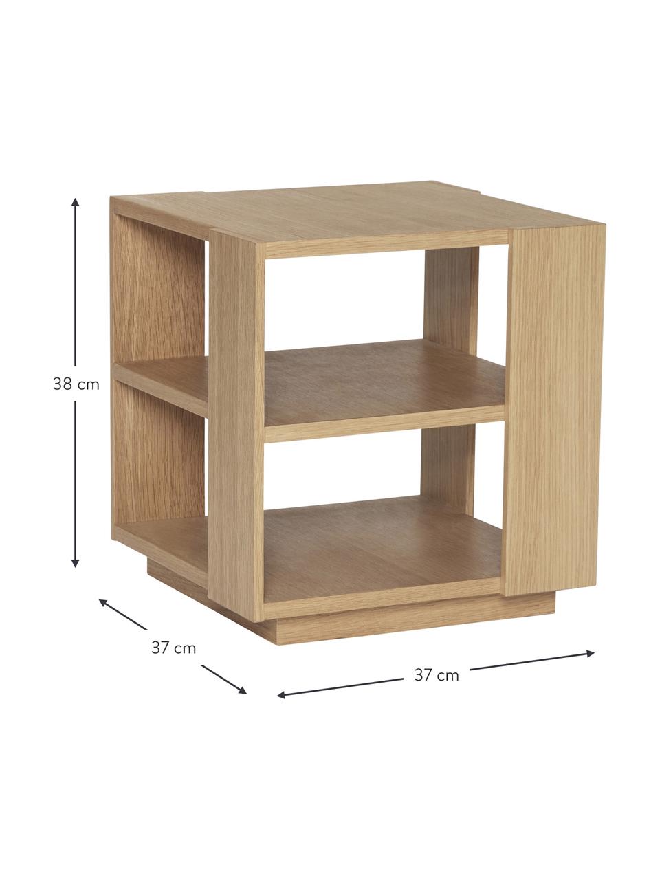 Table d'appoint en bois Merge, Placage en bois de chêne, certifié FSC, Bois, larg. 37 x haut. 38 cm