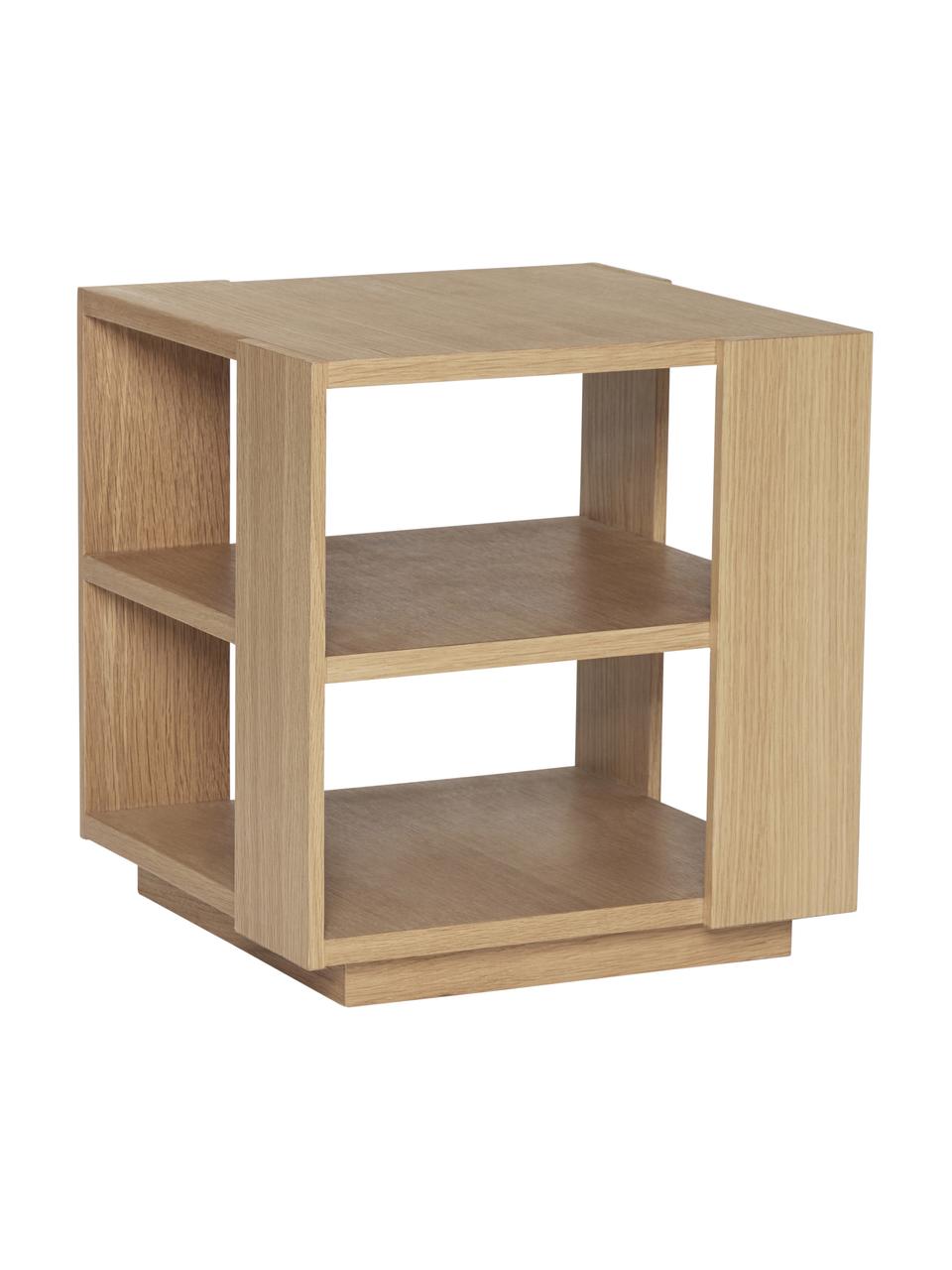 Tavolino in legno Merge, Impiallacciatura in legno di quercia, certificata FSC, Legno, Larg. 37 x Alt. 38 cm