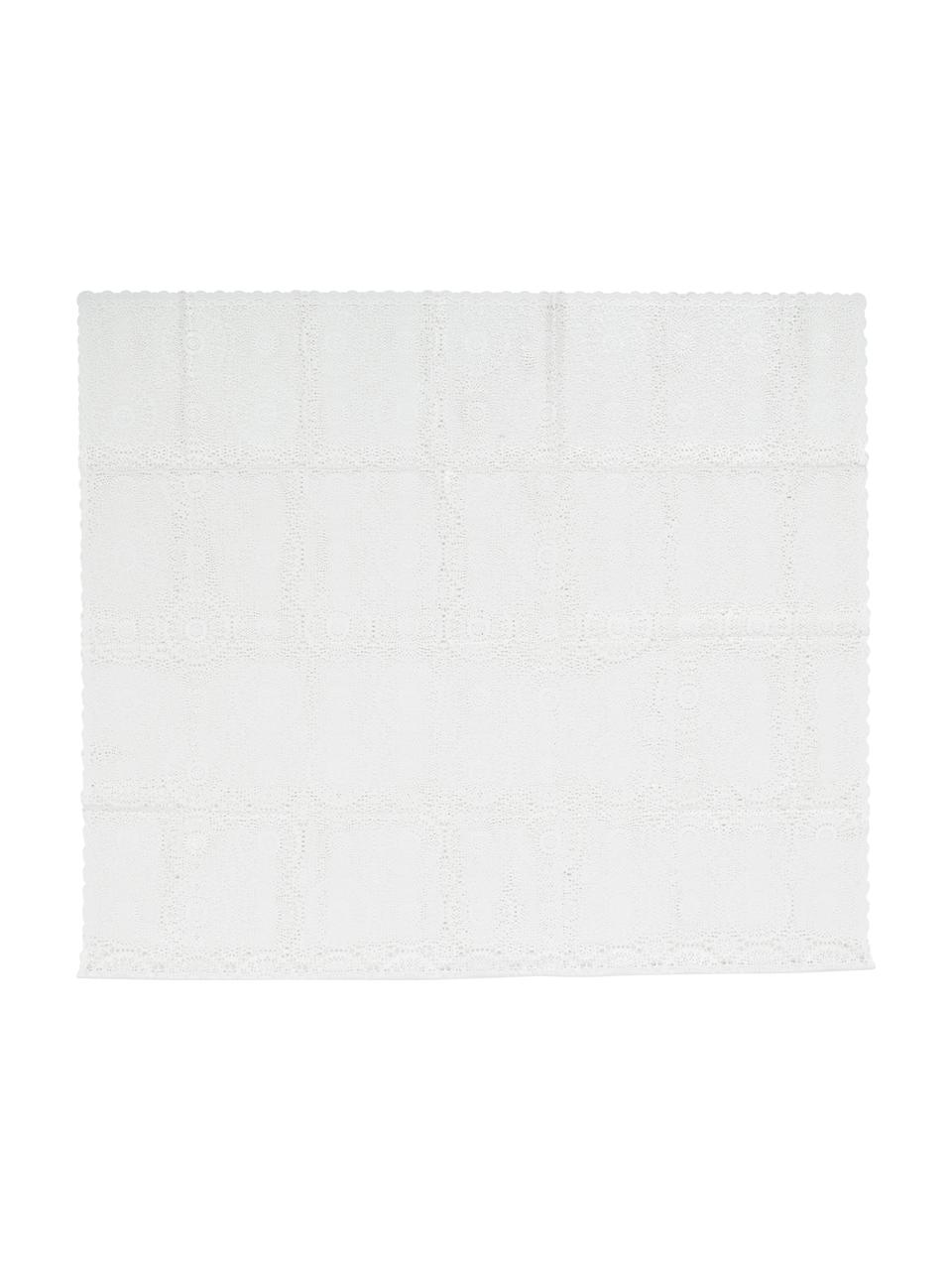 Mantel de plástico Lace, Fibra sintética PVC con aspecto de encaje, Blanco, De 6 a 10 comensales (An 150 x L 264 cm)