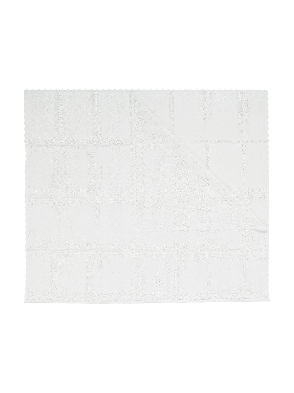 Nappe en plastique aspect crocheté Lace, Plastique PVC, aspect crochet, Blanc, Pour 6 à 10 pers. (larg. 150 x long. 264 cm)