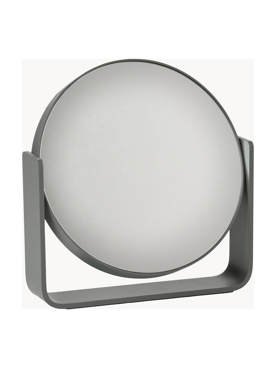 Okrúhle kozmetické zrkadlo so zväčšením Ume, Tmavosivá, Š 19 x V 20 cm