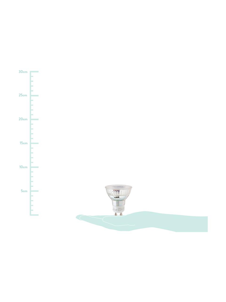 GU10 Leuchtmittel, 4W, warmweiß, 5 Stück, Leuchtmittelschirm: Glas, Leuchtmittelfassung: Aluminium, Transparent, Ø 5 x H 6 cm