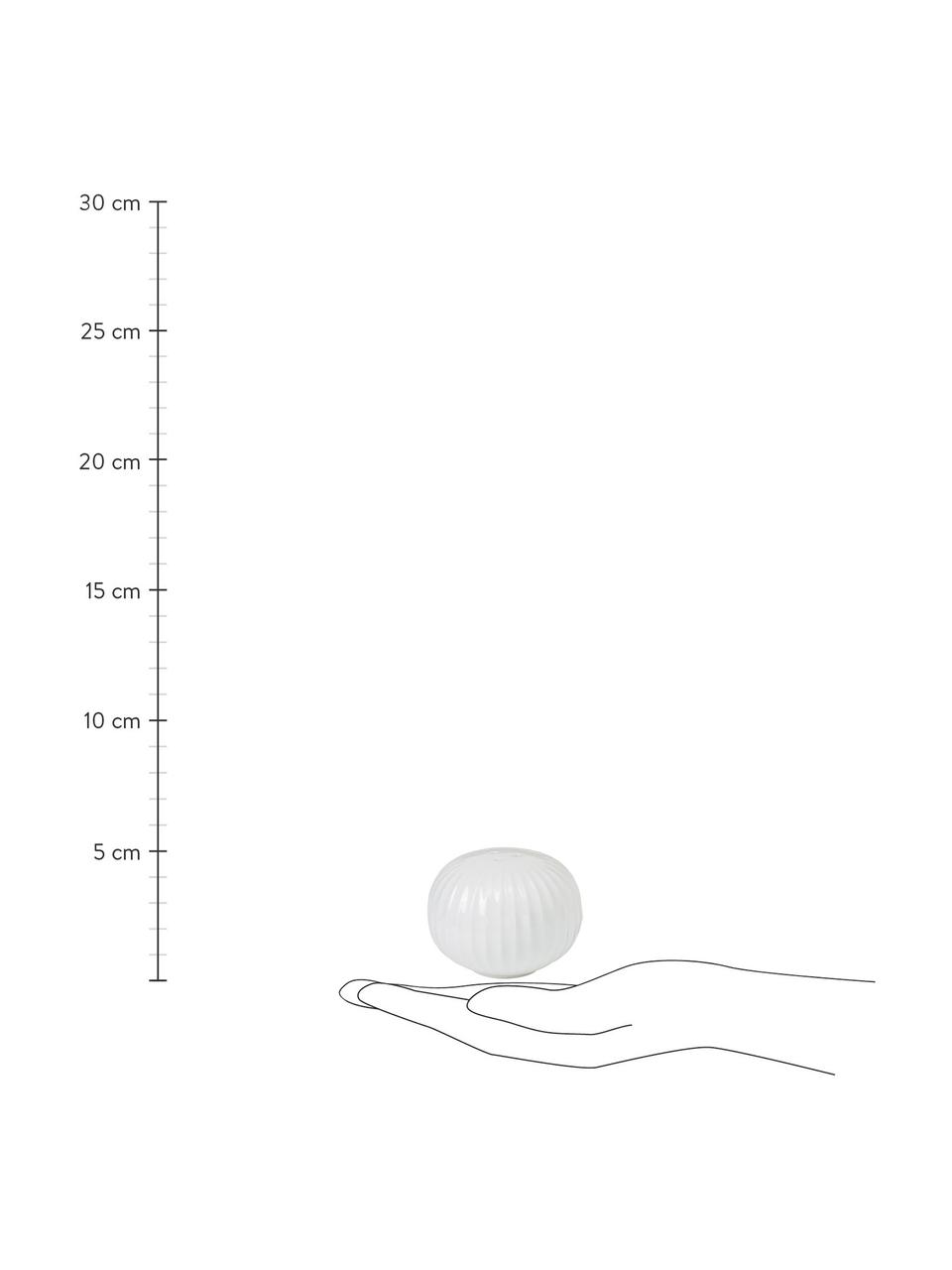 Sada solničky a pepřenky z keramiky Hammershøi, 2 díly, 100 % glazovaná keramika, Bílá, Ø 6 cm, V 4 cm