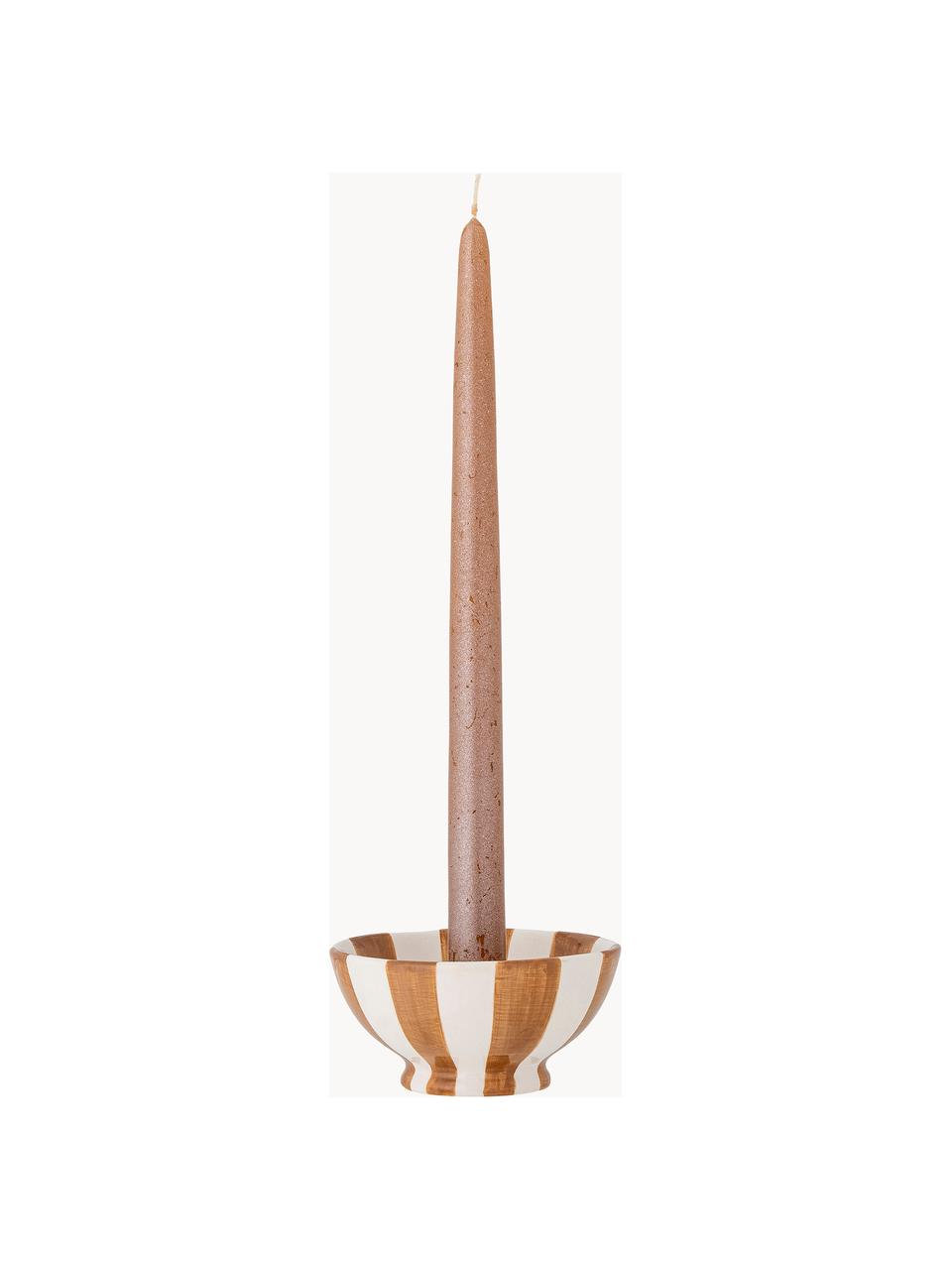 Candelabro Eja, Cerámica de gres, Beige, Off White, Ø 11 x Al 5 cm