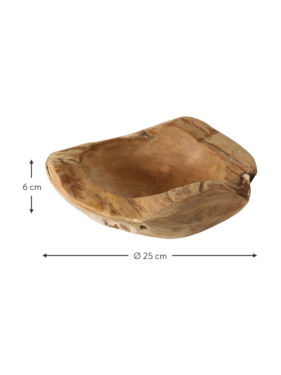 Dekoratívna miska z tíkového dreva Unikat, Tíkové drevo, Tíkové drevo, Ø 25 x V 6 cm