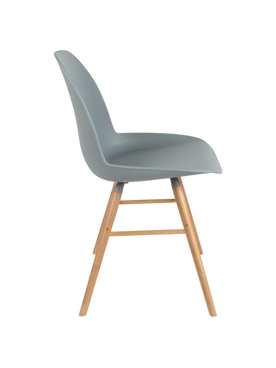 Sedia Albert Kuip, Seduta: 100% polipropilene, Piedini: legno di frassino, Grigio-blu, Larg. 49 x Prof. 55 cm