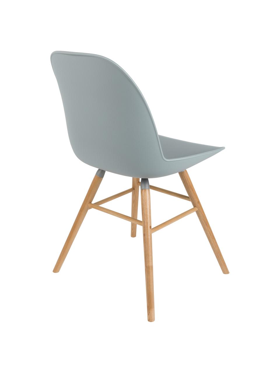 Sedia Albert Kuip, Seduta: 100% polipropilene, Piedini: legno di frassino, Grigio-blu, Larg. 49 x Prof. 55 cm