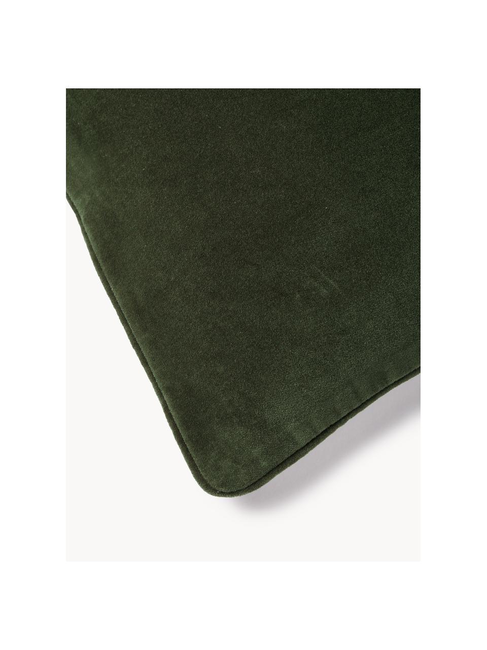 Housse de coussin en velours Dana, 100 % coton

Le matériau est certifié STANDARD 100 OEKO-TEX®, 21.HCN.84376, Hohenstein, Vert foncé, larg. 30 x long. 50 cm