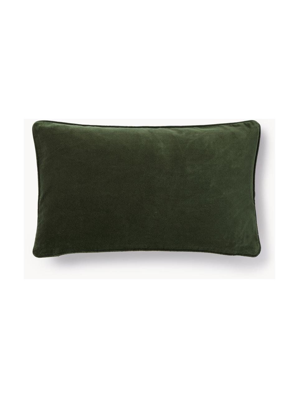 Housse de coussin en velours Dana, 100 % coton

Le matériau est certifié STANDARD 100 OEKO-TEX®, 21.HCN.84376, Hohenstein, Vert foncé, larg. 30 x long. 50 cm