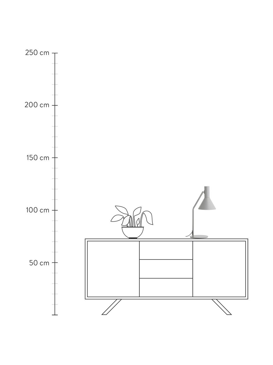 Lámpara de escritorio Lyss, Pantalla: metal recubierto, Cable: plástico, Gris claro, blanco, An 26 x Al 50 cm