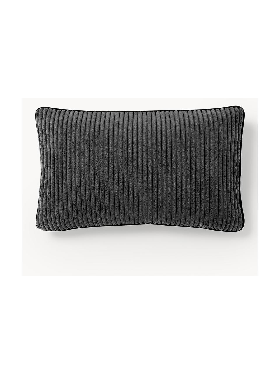 Manšestrový povlak na polštář Kylen, Manšestr (90 % polyester, 10 % nylon) 

Materiál použitý v tomto produktu byl testován na škodlivé látky a certifikován podle STANDARD 100 od OEKO-TEX®, 21.HCN.84376., Antracitová, černá, Š 30 cm, D 50 cm