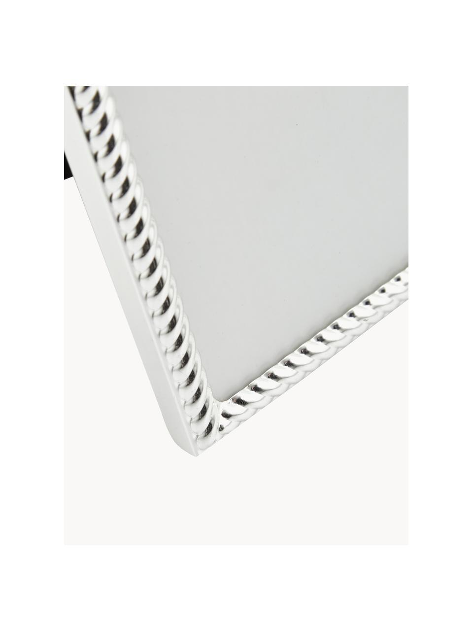 Bilderrahmen Curve, Rahmen: Metall, beschichtet, Rückseite: Mitteldichte Holzfaserpla, Silberfarben, 10 x 15 cm