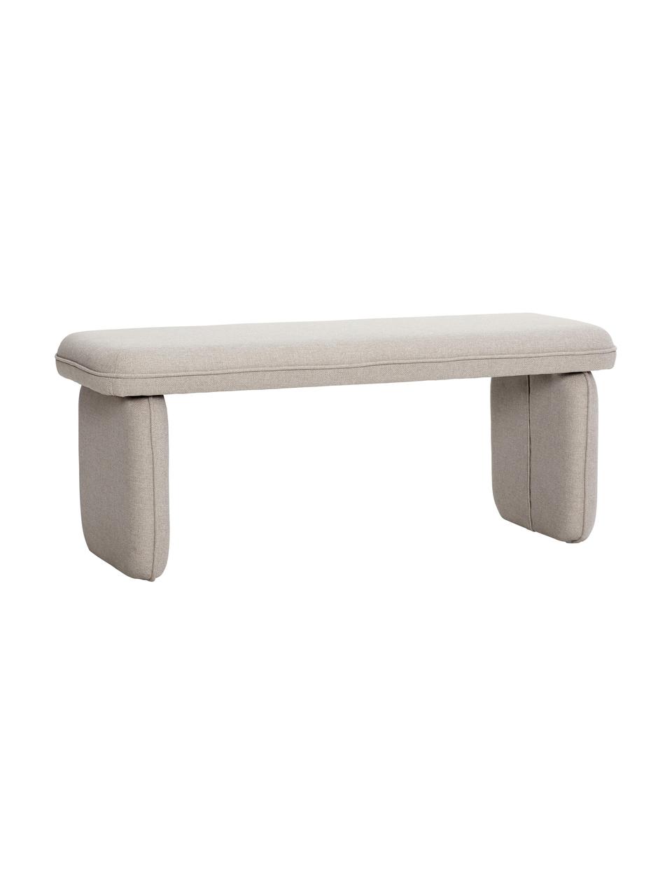 Banco tapizado Mellow, Tapizado: 100% poliéster, Tejido beige, An 100 x Al 40 cm