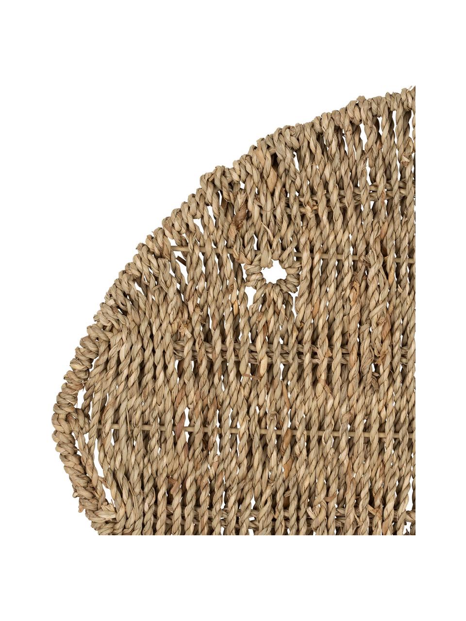Mantel individual de seegras Fish, Algas marinas, Marrón claro, An 30 x L 45 cm