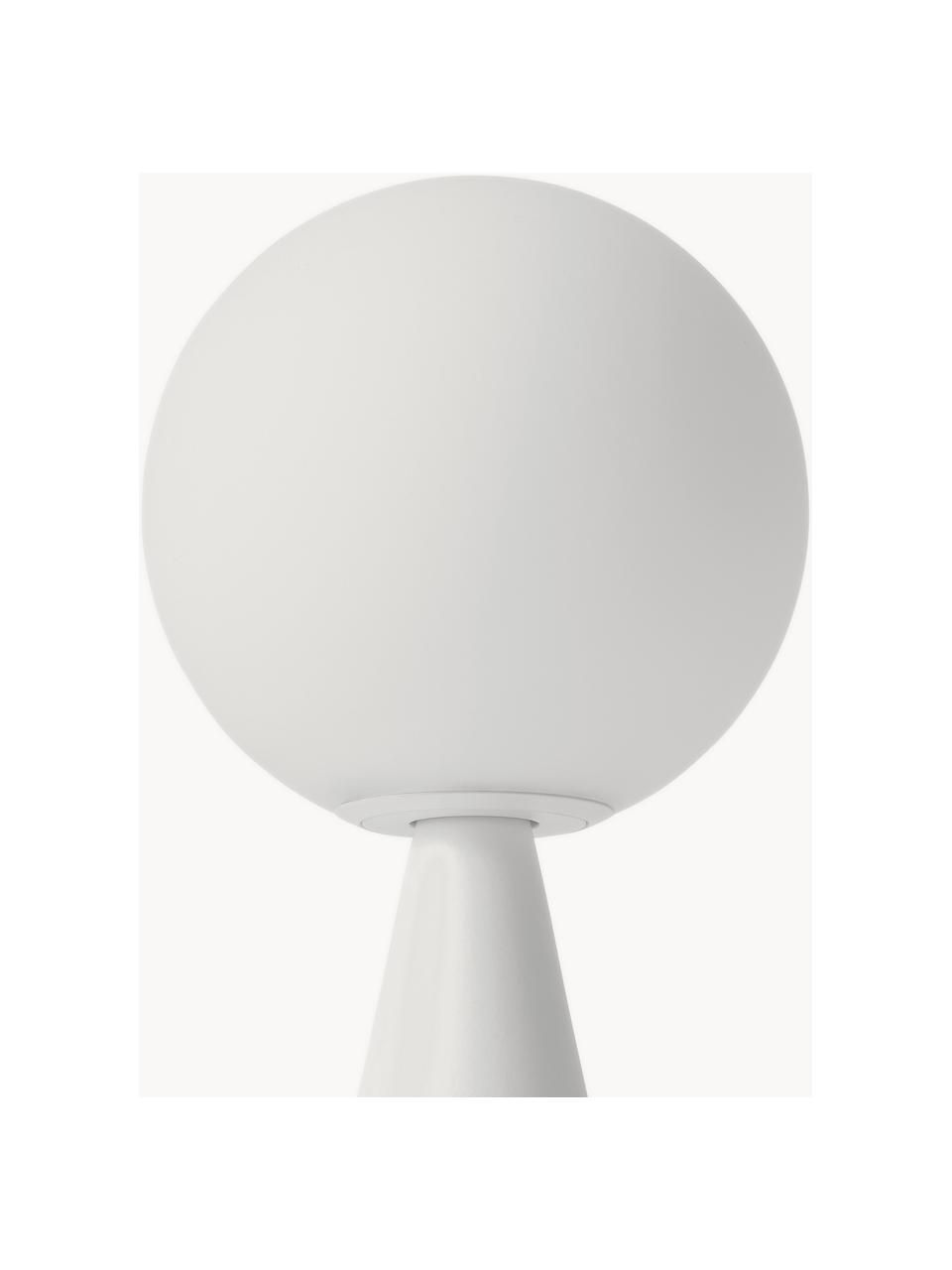 Kleine Tischlampe Bilia, handgefertigt, Lampenschirm: Glas, Weiß, Ø 12 x H 26 cm